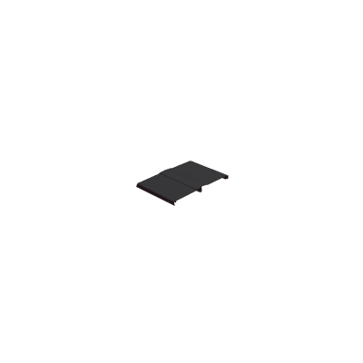 Tapa Con Bisagra a Presión Para Canaleta FiberRunner™ FR12X4BL6, de PVC Rígido, Color Negro, 1.8 m de Largo | FRHC12BL6
