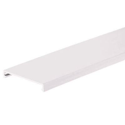 Tapa para Canaleta Ranurada, de 31.8 mm de Ancho, 1828.8 mm de Largo, Color Blanco | C1WH6
