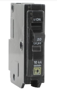 SSMELE-INTERRUPTOR TERMOMAG. 1 polo, 20A, 10kA, 120/240V, enchufable Modelo: QO120