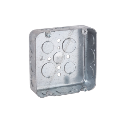 Caja Cuadrada  4 11/16"/ Profundidad  1 1/2"/ 11 Entradas 1/2", 6 Entradas 3/4"/ Troquelada. | HUB-247