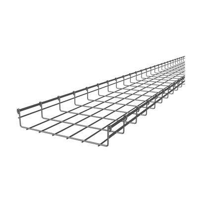 Charola Tipo Malla 54/300 mm, Acabado Electro Zinc, Hasta 258 Cables Cat6, Tramo de 3 Metros | CH-54-300EZ