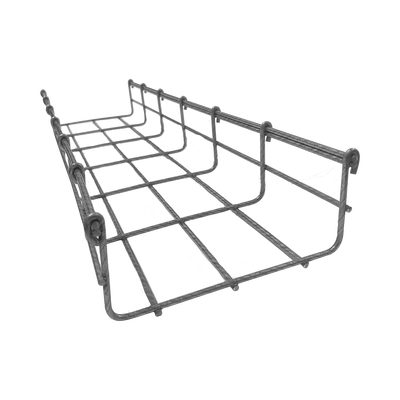 Charola Bimetálica Tipo Malla 54/150 mm, Ideal Para Utilizarse al Exterior o Zonas Húmedas, Hasta 129 Cables Cat6, Tramo de 3 Metros | CH-54-150BM