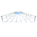 Charola Tipo Malla Línea MallaFils® 300x54 mm para hasta 232 Cables Cat6 / Uso Interior con Acabado EZ / Tramo 3 m | ML-54-300EZ