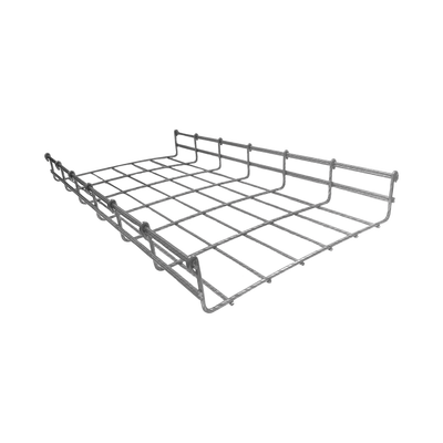 Charola Bimetálica Tipo Malla 54/300 mm, Ideal Para Utilizarse al Exterior o Zonas Húmedas, Hasta 258 Cables Cat6, Tramo de 3 Metros | CH-54-300BM