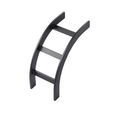 Accesorio de Escalerilla Curva Vertical (Bajada) Exterior, 12 in de Ancho, de Acero, Color Negro | LOB12BLK