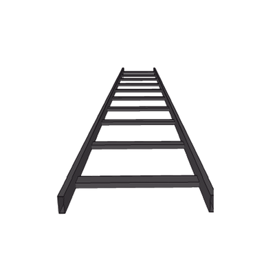 Escalera Tubular de 1.5" de Peralte y 12" de Ancho y 3.05 Metros de Largo, Pintura Epóxica Color Negro, Ideal Para Utilizarse en Centros de Datos o Cuartos de Telecomunicacionesl, incluye Coples y Tornillería | CHET1X12EPK