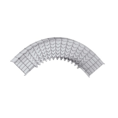 Curva Pre-Fabricada Horizontal de 90° con medidas de 66 mm de Peralte y 50 mm Ancho (66/50 mm) | CH-C90-66/50EZ
