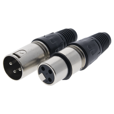 Kit Conector XLR Hembra + XLR Macho | Ideal para Conexiones de Micrófonos, Mezcladoras | Equipo de Audio Profesional | EP-XLRKIT
