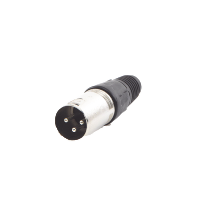 Conector XLR 3 Pines Macho | Ideal para Conexiones de Micrófonos, Mezcladoras | Equipo de Audio Profesional | EP-XLRM