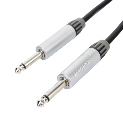 Cable de Audio | Plug 1/4 in a Plug 1/4 in Stereo | Carcasa Cromada | Conectores Seetronic | Longitud 3m | CMC-PS-PS-L-3M