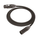 Cable XLR | 3 polos | Conector Hembra-Macho | Serie M | Carcasa Negra | Contactos Dorados | Ideal para Microfonía | Longitud 10m | CMC-MF3-MM3-L-10M
