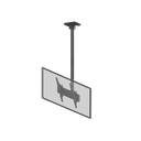 Montaje de Techo para Pantallas de  32"- 75I"| VESA 100 X 100 HASTA 400 X 400| Capacidad Máxima de Carga 50Kg | EMLCM1U