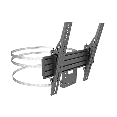 MONTAJE PARA PANTALLAS DE 32 A 65 PULGADAS EN COLUMNA| VESA 100 X 100 HASTA 400 X 400 | COLOR NEGRO| CAP. MAX 35KG | EMCST400