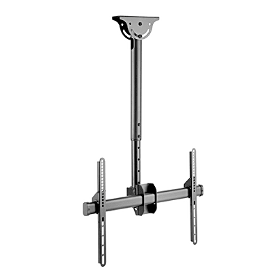 Soporte de Techo para Pantallas | Compatibilidad VESA 200x200 a 600x400 | Pantallas Hasta 70 Pulgadas | Capacidad de Carga 50 kg | Inclinación Vertical 0° a -25° | Rotación Horizontal 360° | Ajuste de Nivel ±3° | PLB-CE946-01S