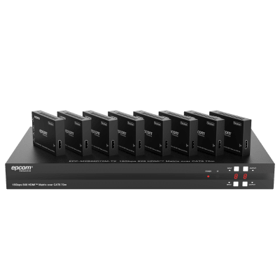Matriz HDMI 8x8 | 4K@60Hz 4:4:4 | 8 Salidas HDMI + 8 CAT | Extensión hasta 70 m | Audio HD | Control IR/LAN/RS-232/Web GUI | EPP-MXB88D70M