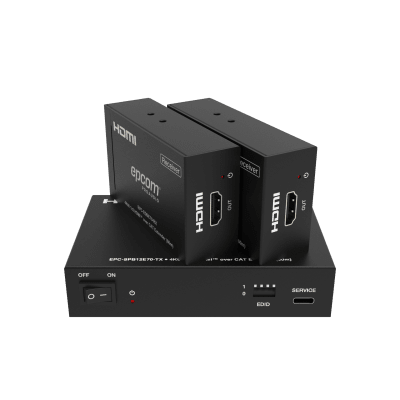 Splitter HDMI 1x2 | 4K@60Hz a 60m | 4K@30Hz a 70m | Cable Cat6 | EDID | HDCP 2.2 | Salida Loop | EPC-SPB12E70