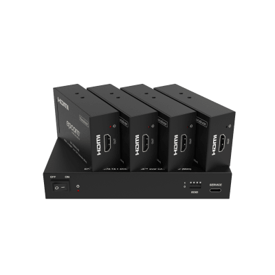Splitter Extensor 1x4 | 4K@60Hz a 60m | 4K@30Hz a 70m | Cable Cat6 | EDID | HDCP 2.2 | Salida Loop | EPC-SPB14E70