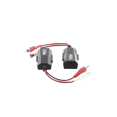 Balun Extensor de Audio Analogo Estereo RCA a RJ45 / Distancia 800 Metros (2625 Pies) / Cable CAT5-6 / Conector 100% Cobre / Protección TVS, Calidad Premium | TT2001A