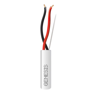 Bobina de 305 Metros (1000 Pies) de Cable 2 x 18 AWG / Riser / Blanco / Para Aplicaciones en Alarmas de Intrusión, Control de Acceso, Interfonos, TV Porteros, Automatización, Audio y Voceo. | 2114-1101/1000