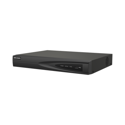 NVR 8 Megapixel (4K) (Compatible con Cámaras ACUSENSE) / 8 canales IP / 8 Puertos PoE+ / 1 Bahía de Disco Duro / Salida de Vídeo en 4K / 300 Metros PoE Modo Extendido | DS-7608NI-Q1/8P(D)