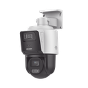 [TandemVu] PTZ IP 4 Megapixel con Cámara Panorámica 4 Megapixel / 4X Zoom / Dual Light (40 mts IR + 30 mts Luz Blanca) / ACUSENSE / IP66  / PoE+ / DARKFIGHTER / Micro SD / Incluye Base para Techo o Pared | DS-2SE3C404MWG-E/14