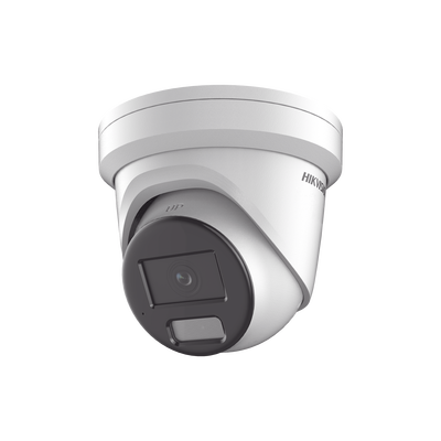[Dual Light + ColorVu] Turret IP 4 Megapixel / Lente 2.8 mm / 40 mts IR + 40 mts Luz Blanca /  Microfono Integrado  / Exterior IP67 /   WDR 130 dB / ACUSENSE / Captura Facial / ACUSEARCH | DS-2CD2347G2H-LIU