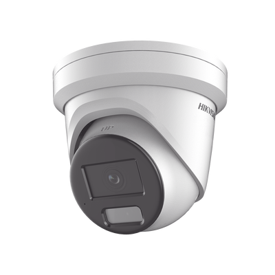 Turret IP 8 Megapixel (4K) / Lente 2.8 mm / Dual Light (40 mts IR + 40 mts Luz Blanca) / DARKFIGHTER S / Exterior IP67 / Microfono Integrado / WDR 130 dB / 4 Analíticos: AcuSense, Deteccion Facial, Conteo de Personas por Cruce y Zona | DS-2CD3386G2H-LISU