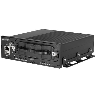 NVR Móvil de 8 Canales / 5 Megapixel / 4 Puertos PoE + 4 Vía Switch / 2 Bahías de HDD / Incluye Modulo GPS / Conector M12 | AE-MN5043(M12)