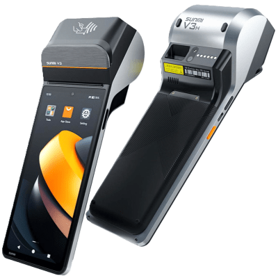 Terminal Móvil Inteligente SUNMI V3 / Pantalla HD+ 6.75" / Procesador Qualcomm Hexa-Core / Impresora Térmica 58 mm / NFC SoftPOS / 3GB RAM + 32GB Almacenamiento / Android 13 / 4G LTE / Wi-Fi Dual Band / | V3NOSCAN