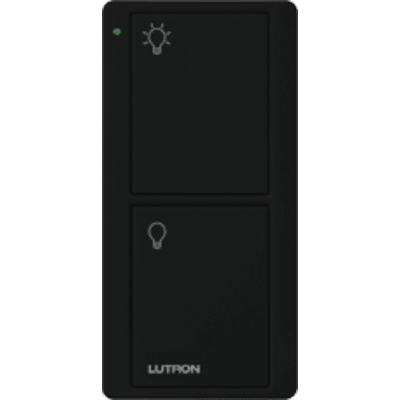 Control remoto PICO 2 botones encender/apagar, color negro, complemente con un switch on/off, Caseta, RA2, RadioRa2 | PJ22BGBLL01