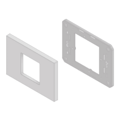 Embellecedor para Caja Americana / ABS Antimicrobiano / Blanco con Efecto de Contraste / Colocación Fácil y Rápida | NX0068LT