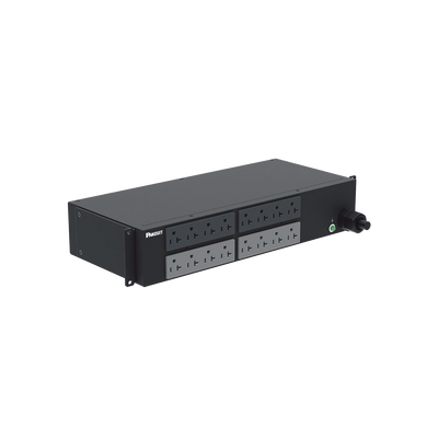 PDU Básico para Distribución de Energía, Enchufe de Entrada NEMA L5-30P, Con 16 Contactos NEMA 5-20R, Instalación Horizontal de 19in, 2 UR, 30 Amp, 120 Vca | P16B41M