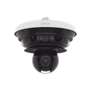 Cámara IP Multisensor 34MP (4 sensores 4K) con lentes motorizados / PTZ 2 MP 40X / Hasta 2 tarjetas MicroSD de 512GB / WDR de hasta 150dB / IP66 / IK10 / autoseguimiento / Inteligencia artificial para eventos | PNM-C34404RQPZ