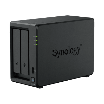NAS Synology DiskStation DS725+ | 2 Bahías | Expandible hasta 7 Unidades | 2 Ranuras M.2 NVMe | Puerto 2.5GbE | Rendimiento 276 MB/s Lectura y 224 MB/s Escritura | Compatible con Unidad de Expansión DX525. | DS725+