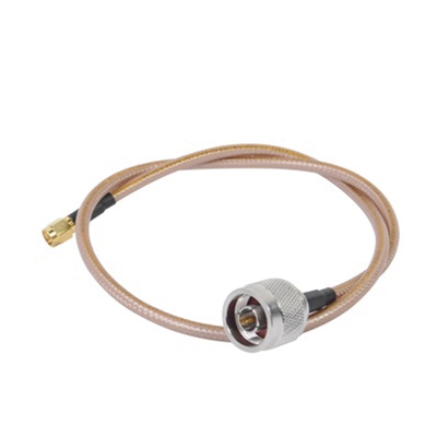 Jumper con Cable LP142 de 60 cm (23.62 Pulgadas), con Conectores N Macho a SMA Inverso Macho (Hasta 8GHz) | SN142KSMAI60