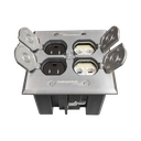 Caja de Piso con Tapa Abatible de Aluminio para| Energía + Voz/Datos para uso en Interior | TH-CPA-CD