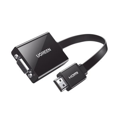 Adaptador HDMI a VGA / Resolución 1080P / Audio 3.5mm / Con Puerto Micro USB para Alimentación / Plug & Play / No Requiere Controlador / ABS / Flexible y Duradero | 40248