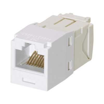 Conector Jack RJ45 Estilo TG, Mini-Com, Categoría 6, de 8 Posiciones y 8 Cables, Color Blanco | CJ688TGWH