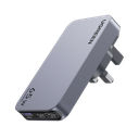 Cargador Rápido GaN 65W UGREEN / 2 Puertos USB-C + 1 Puerto USB-A / Tecnología GaN / Carga Rápida PPS PD 3.0 QC 4.0 / Compatibilidad Universal 100-240V / Diseño Compacto | 25356