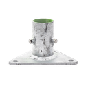 Base Triangular para Mástil de 1" a 2" con Opresores. Galvanizado por Inmersión en Caliente. | SLM-BA-5G