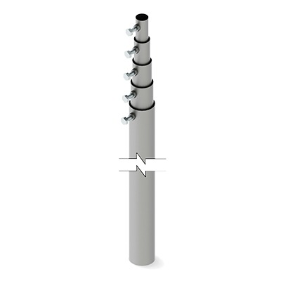 Mástil telescópico de 15 m (49.2 ft) Compuesto por 5 Secciones Concéntricas (requiere accesorios de instalación) | SLM-15
