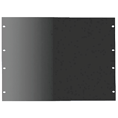 Panel de Rack 19 Pulgadas 1UR / Tapa Ciega / Acero Dulce / Negro RAL 9005 / 2.66 mm Espesor / Para Gabinetes y Racks Abiertos | P19RPP1UB