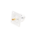 Conector N Hembra para Montaje Frontal en Panel con 4 Perforaciones a 18 mm, Plata/ Oro/ Teflón. | RFN-1021