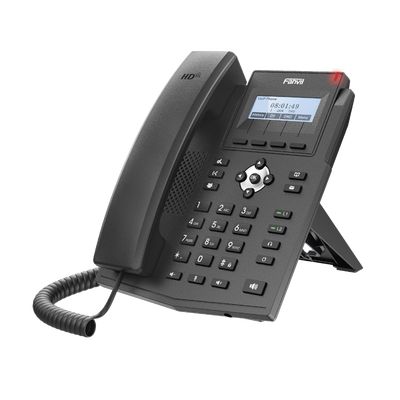 Teléfono IP empresarial para 2 lineas SIP con pantalla LCD,  Puertos Gigabit, Códec Opus, conferencia de 3 vías, PoE. | X1SG