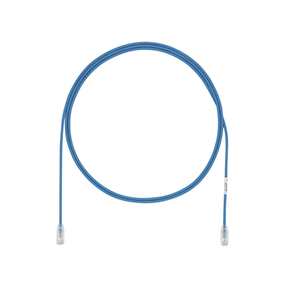 Cable de Parcheo UTP Cat6A, CM/LSZH, Diámetro Reducido (28AWG), Color Azul, 3 Metros (9.84 Pies). | UTP28X3MBU