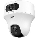 Turret PT 6 Megapixel / Doble Lente (2.8 mm y 4 mm) / Dual Light (10 mts IR + 10 mts Luz Blanca) / Wi-Fi / Interior / Audio Bidireccional (Micrófono y Bocina) / dWDR  / H.265+ / 5 VCD (Conector Tipo C) | DS-2CFWQ6-D