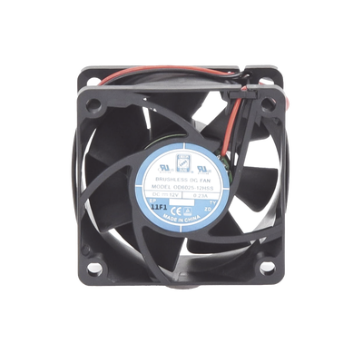 Ventilador Anticondensante Axial Cuadrado, 60x60x25 mm, 12 Vcc, 4390 RPM, 1.8 W, 0.15 A, Flujo de Aire de 25.0 CFM, Unión Sellada. | FAN-602512