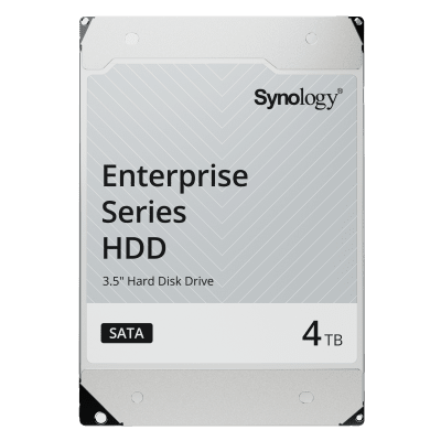 Disco Duro SATA de 3,5" Serie Plus / Capacidad 4TB / Interfaz SATA 6 GB/s / Tecnología CMR / MTBF de 1,2 Millón de Horas / Carga de Trabajo de 180 TB/año / Compatible con Synology DSM | HAT53204T
