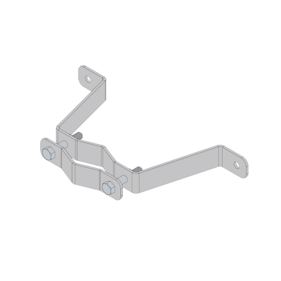 Herraje de Pared Liviano (1 pza) para Sujeción de Mástil  1" a 1-3/4". | SMRP-HL1