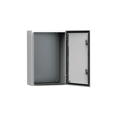 Gabinete de Uso Exterior MAS 600 x 400 x 240 mm NEMA 4/12/13; IP66; IK10 de Acero Dulce 1.5 mm con Platina de Montaje Incluida Color Gris Claro | MAS0604021R5